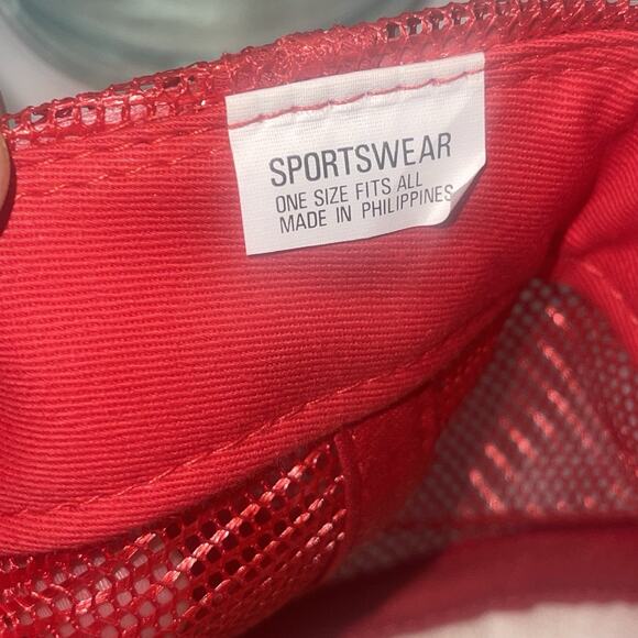 Vintage Dirt Track Racing Trucker Hat Cap Red White Adjustable Snapback Mesh - Picture 7 of 7